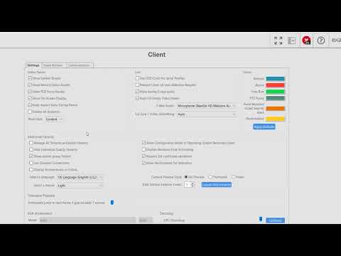 exacq Client Settings