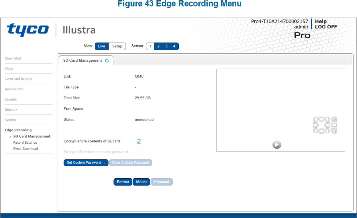 ‘Recording Not Possible’ Status on ExacqVision Edge Illustra Exacq