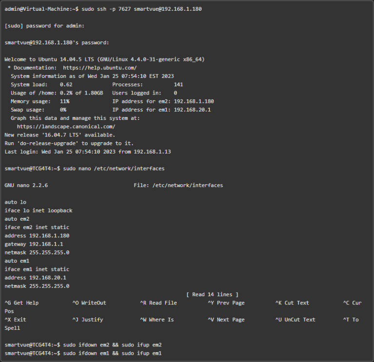 Configuring IP Addresses on a Cloudvue Gateway Exacq