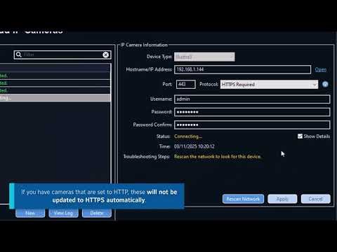 26.0 ONVIF Profile T & HTTPS